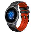 For Garmin Venu 2 22mm Mesh Two Color Silicone Watch Band(Red Black) - 1