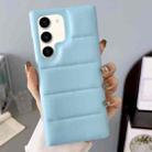 For Samsung Galaxy S22 5G Down Jacket Airbag Shockproof Phone Case(Blue) - 1
