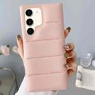For Samsung Galaxy S22 5G Down Jacket Airbag Shockproof Phone Case(Rose Gold) - 1