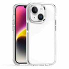 For  iPhone 15 Two-color TPU Transparent PC Shockproof Phone Case(White) - 1