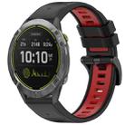 For Garmin Enduro Sports Two-Color Quick Release Silicone Watch Band(Black+Red) - 1