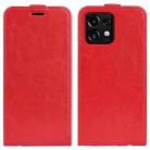 For Motorola Moto X40 Pro R64 Texture Single Vertical Flip Leather Phone Case(Red) - 1