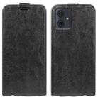 For Motorola Moto G54 R64 Texture Single Vertical Flip Leather Phone Case(Black) - 1