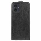 For Motorola Moto G54 R64 Texture Single Vertical Flip Leather Phone Case(Black) - 3