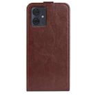 For Motorola Moto G54 R64 Texture Single Vertical Flip Leather Phone Case(Brown) - 3