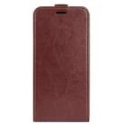 For Motorola Moto G84 R64 Texture Single Vertical Flip Leather Phone Case(Brown) - 2