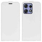 For Motorola Edge 50 Pro R64 Texture Single Vertical Flip Leather Phone Case(White) - 1