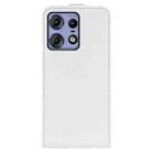 For Motorola Edge 50 Pro R64 Texture Single Vertical Flip Leather Phone Case(White) - 3