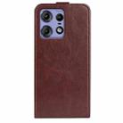 For Motorola Edge 50 Pro R64 Texture Single Vertical Flip Leather Phone Case(Brown) - 3