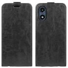 For Motorola Moto G Play 2024 R64 Texture Single Vertical Flip Leather Phone Case(Black) - 1