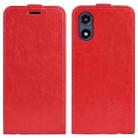 For Motorola Moto G Play 2024 R64 Texture Single Vertical Flip Leather Phone Case(Red) - 1