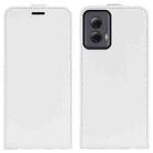 For Motorola Moto G Power 5G 2024 R64 Texture Single Vertical Flip Leather Phone Case(White) - 1