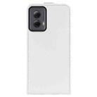 For Motorola Moto G Power 5G 2024 R64 Texture Single Vertical Flip Leather Phone Case(White) - 3