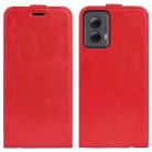 For Motorola Moto G Power 5G 2024 R64 Texture Single Vertical Flip Leather Phone Case(Red) - 1