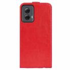 For Motorola Moto G Power 5G 2024 R64 Texture Single Vertical Flip Leather Phone Case(Red) - 3