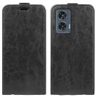 For Motorola Edge 50 Fusion R64 Texture Single Vertical Flip Leather Phone Case(Black) - 1