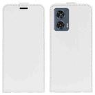 For Motorola Edge 50 Fusion R64 Texture Single Vertical Flip Leather Phone Case(White) - 1