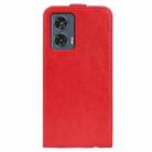 For Motorola Edge 50 Fusion R64 Texture Single Vertical Flip Leather Phone Case(Red) - 3