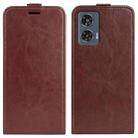 For Motorola Edge 50 Fusion R64 Texture Single Vertical Flip Leather Phone Case(Brown) - 1