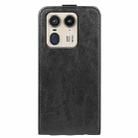 For Motorola Edge 50 Ultra R64 Texture Single Vertical Flip Leather Phone Case(Black) - 3