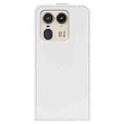 For Motorola Edge 50 Ultra R64 Texture Single Vertical Flip Leather Phone Case(White) - 3