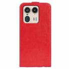 For Motorola Edge 50 Ultra R64 Texture Single Vertical Flip Leather Phone Case(Red) - 3