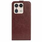 For Motorola Edge 50 Ultra R64 Texture Single Vertical Flip Leather Phone Case(Brown) - 3