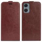 For Motorola Moto G24 Power R64 Texture Single Vertical Flip Leather Phone Case(Brown) - 1