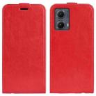 For Motorola Edge 5G 2024 R64 Texture Single Vertical Flip Leather Phone Case(Red) - 1