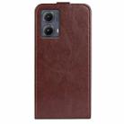 For Motorola Edge 5G 2024 R64 Texture Single Vertical Flip Leather Phone Case(Brown) - 3