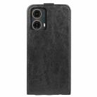 For Motorola Moto G85 5G R64 Texture Single Vertical Flip Leather Phone Case(Black) - 3