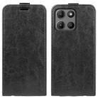 For Motorola Moto G15 R64 Texture Single Vertical Flip Leather Phone Case(Black) - 1