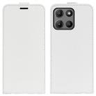 For Motorola Moto G15 R64 Texture Single Vertical Flip Leather Phone Case(White) - 1