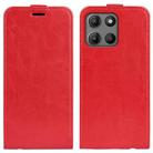 For Motorola Moto G15 R64 Texture Single Vertical Flip Leather Phone Case(Red) - 1