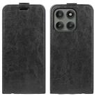 For Motorola Edge 60 Pro R64 Texture Single Vertical Flip Leather Phone Case(Black) - 1