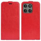 For Motorola Edge 60 Pro R64 Texture Single Vertical Flip Leather Phone Case(Red) - 1