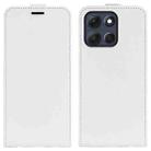 For Motorola Moto G86 5G R64 Texture Single Vertical Flip Leather Phone Case(White) - 1