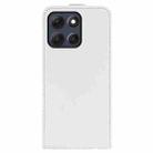 For Motorola Moto G86 5G R64 Texture Single Vertical Flip Leather Phone Case(White) - 3