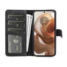 For Motolora Edge 50 Ultra Stitching Horizontal Flip Leather Phone Case(Black) - 3