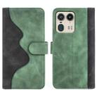 For Motolora Edge 50 Ultra Stitching Horizontal Flip Leather Phone Case(Green) - 2