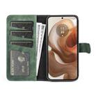 For Motolora Edge 50 Ultra Stitching Horizontal Flip Leather Phone Case(Green) - 3