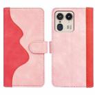 For Motolora Edge 50 Ultra Stitching Horizontal Flip Leather Phone Case(Red) - 2