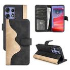 For Motolora Edge 50 Pro Stitching Horizontal Flip Leather Phone Case(Black) - 1