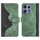 For Motolora Edge 50 Pro Stitching Horizontal Flip Leather Phone Case(Green) - 2