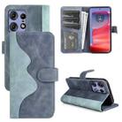 For Motolora Edge 50 Pro Stitching Horizontal Flip Leather Phone Case(Blue) - 1