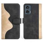 For Motolora Edge 50 Fusion Stitching Horizontal Flip Leather Phone Case(Black) - 2