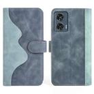 For Motolora Edge 50 Fusion Stitching Horizontal Flip Leather Phone Case(Blue) - 2