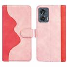 For Motolora Edge 50 Fusion Stitching Horizontal Flip Leather Phone Case(Red) - 2