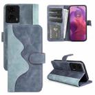 For Motolora Moto G24 Stitching Horizontal Flip Leather Phone Case(Blue) - 1