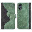 For Motorola Moto G Play 2024 Stitching Horizontal Flip Leather Phone Case(Green) - 2